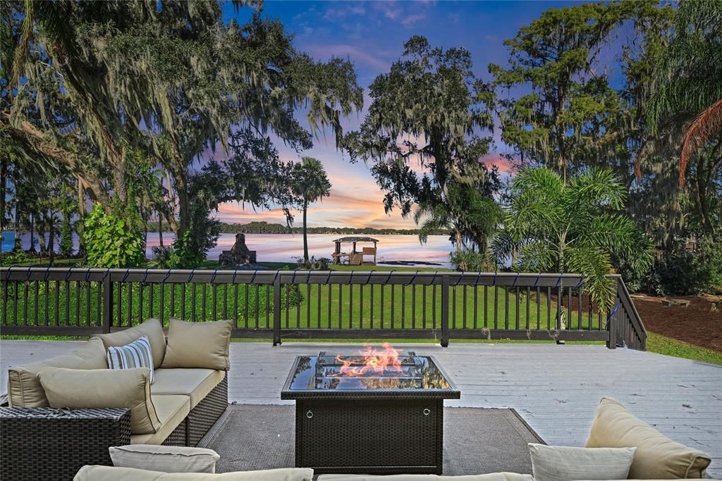 Stunning view of the lake from the massive back deck