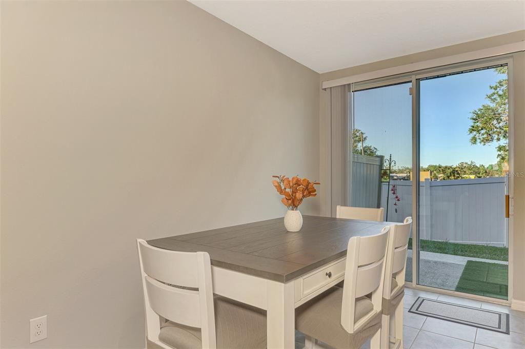 View of the Patio from the Dining Area