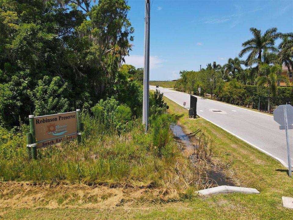 Entrance to nearby Robinson Preserve