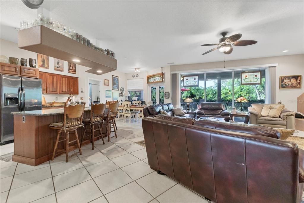 Living room and kitchen