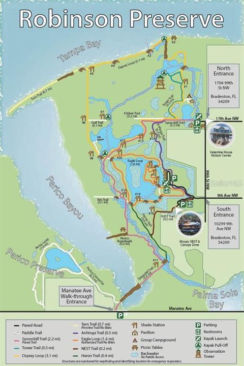 Robinson Preserve Trail Map