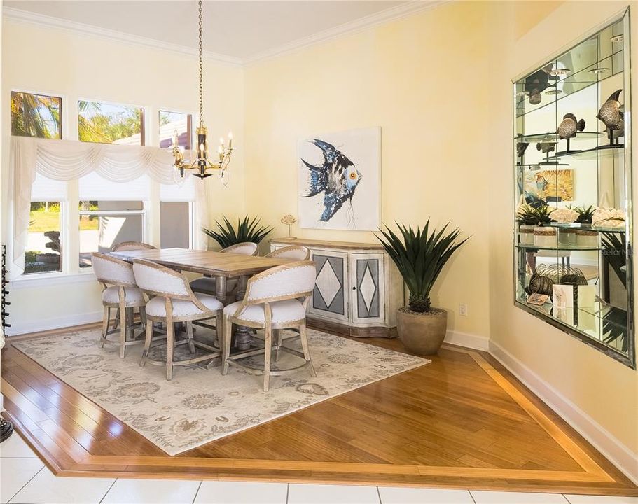 Dining room with Bamboo flooring