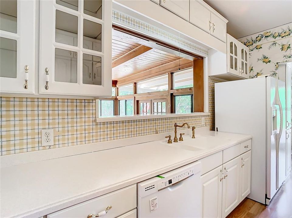 Kitchen with ample storage space.