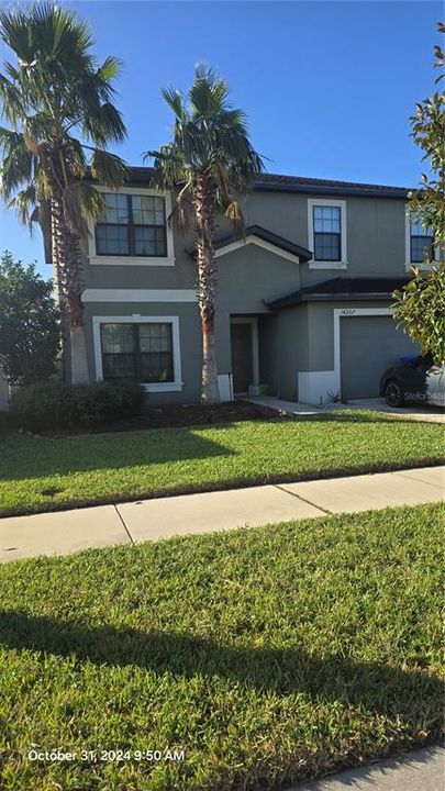 Front of this two story home