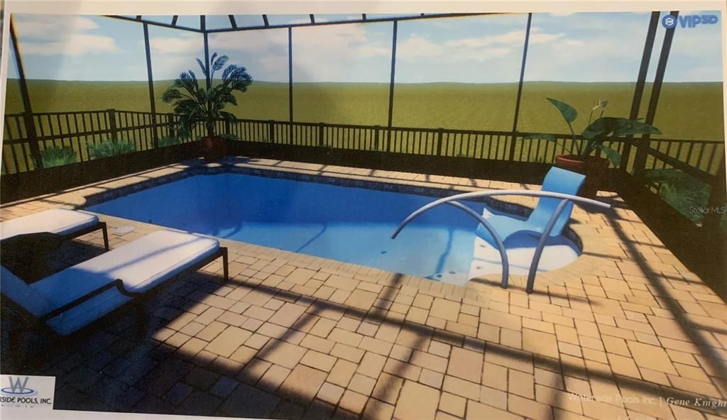 Room for a Pool. Pool Rendering