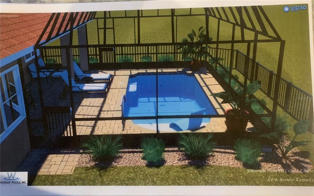 Room for a Pool. Pool Rendering