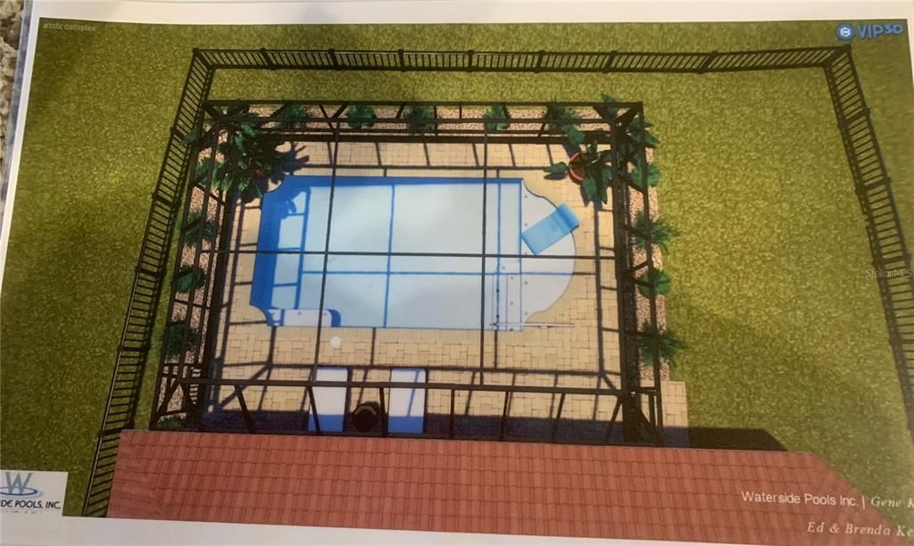 Room for a Pool. Pool Rendering