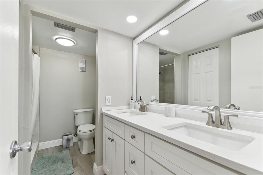 Newly renovated master bath