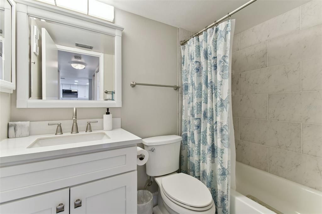 Recently renovated guest bath