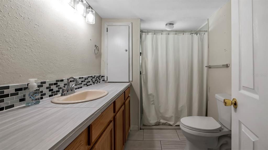 Bathroom with walk-in shower