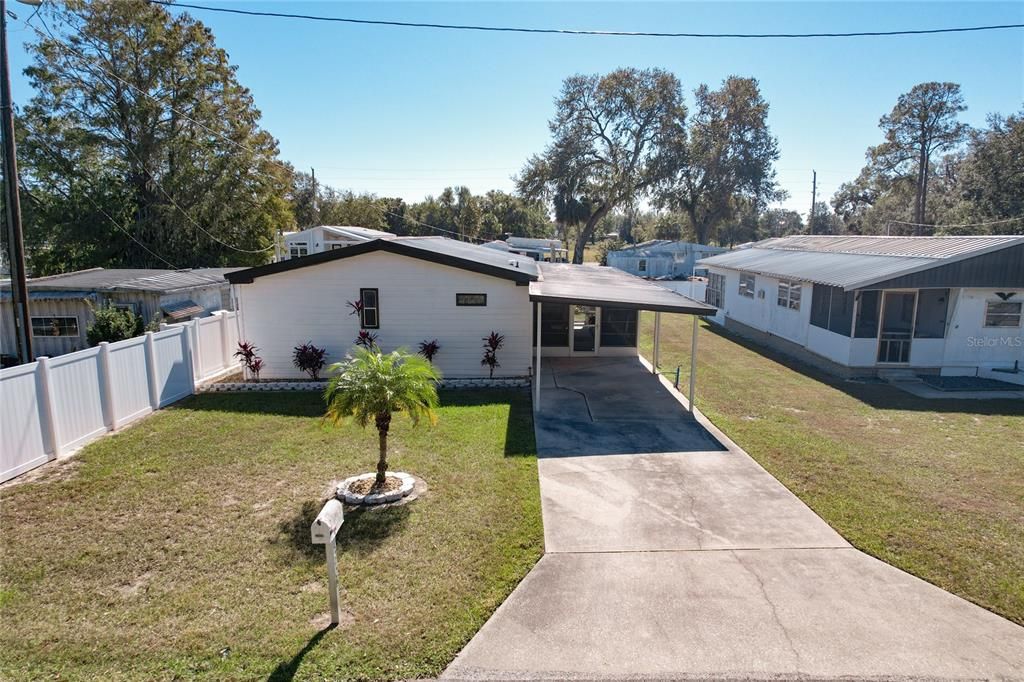 Aerial front of the house