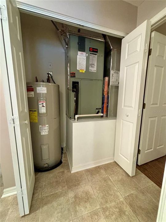 Air handler and hot water heater