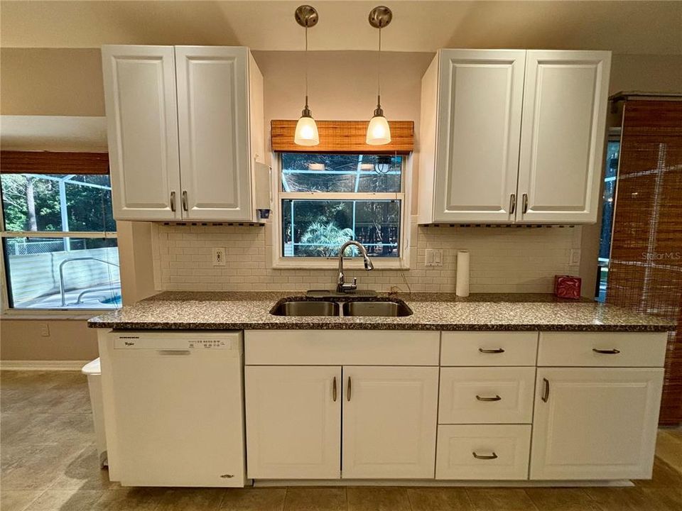 Kitchen looking out to pool area