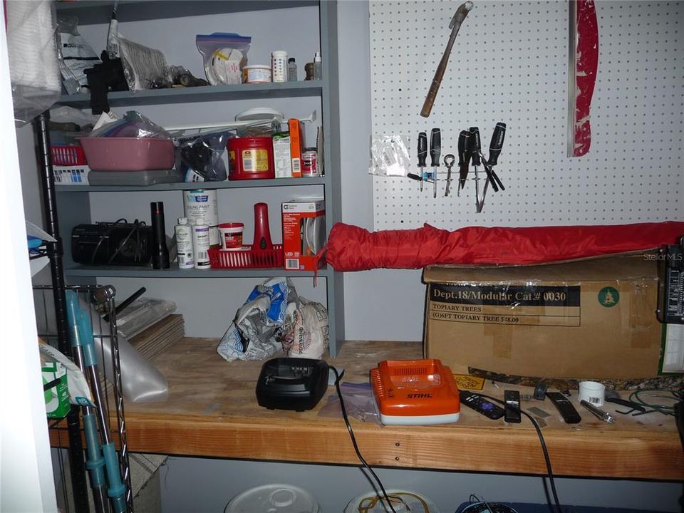 Work Bench in Utility room