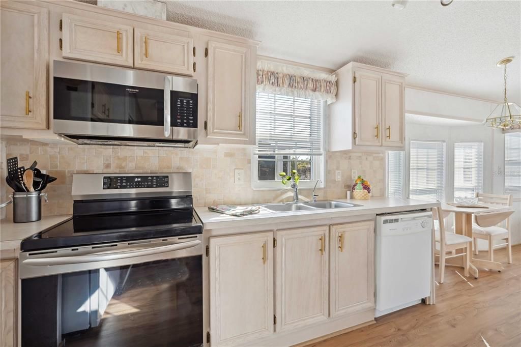 Ample space in galley kitchen