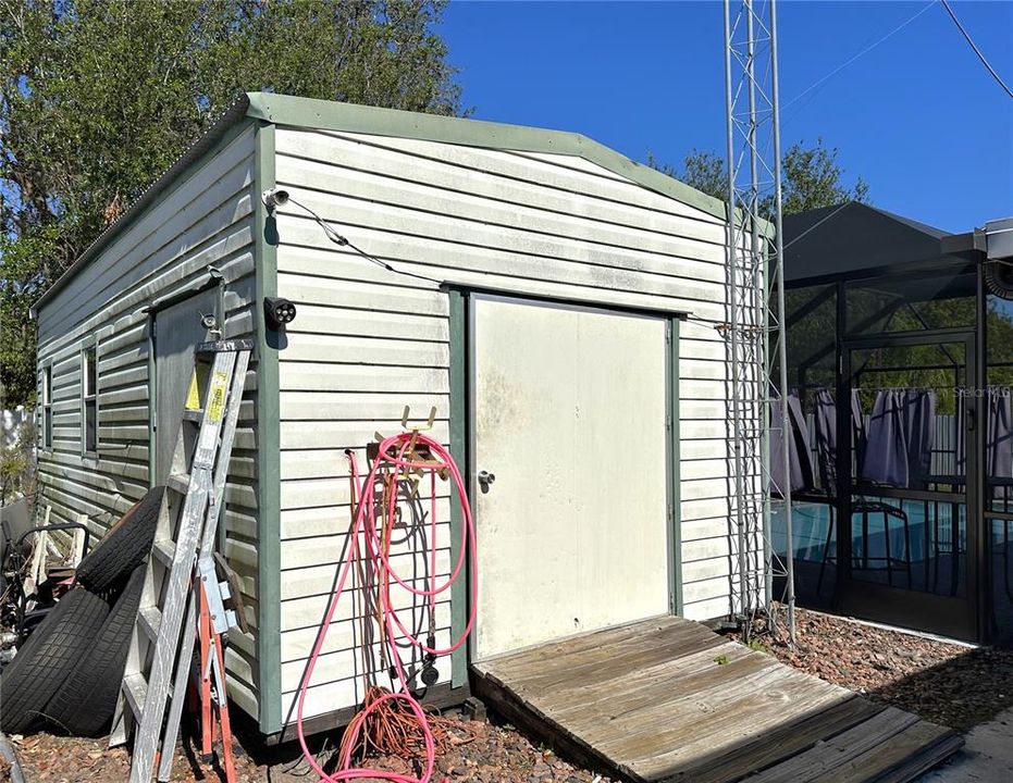 Work Shed with Electric and Shelving