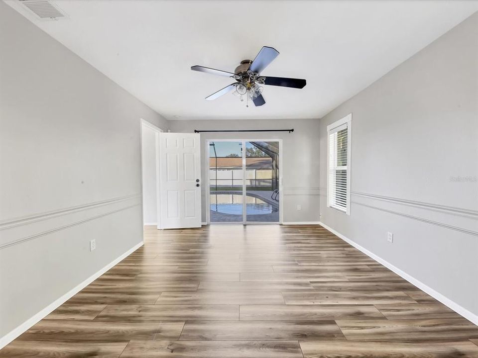 Vinyl Wood-look Flooring, Sliders to Lanai