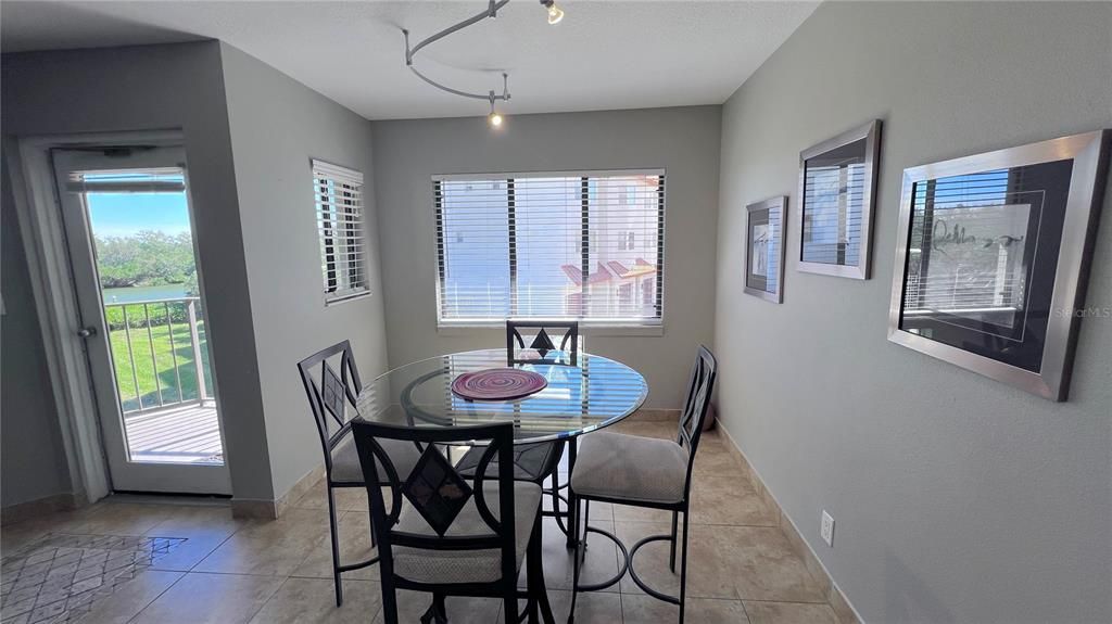 Dining room with with door to balcony/patio