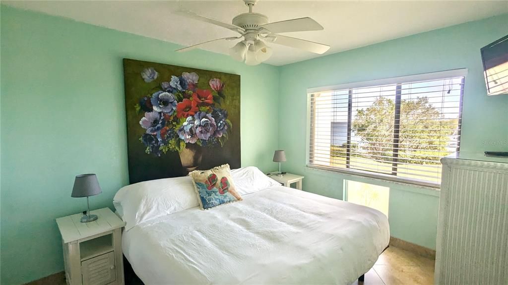 Primary bedroom with water views