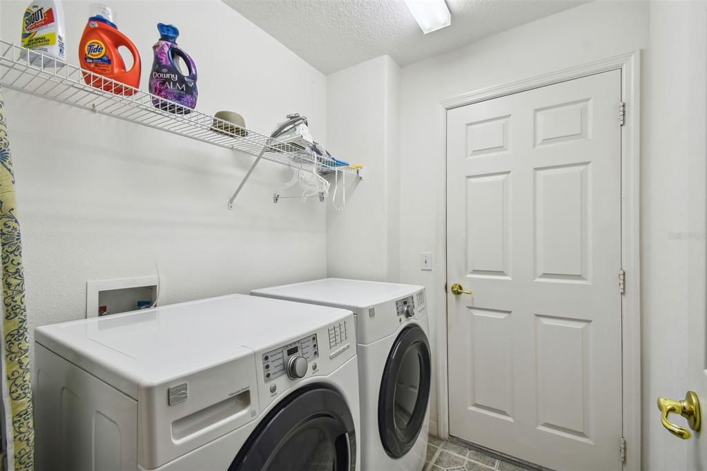 laundry room off of the garage