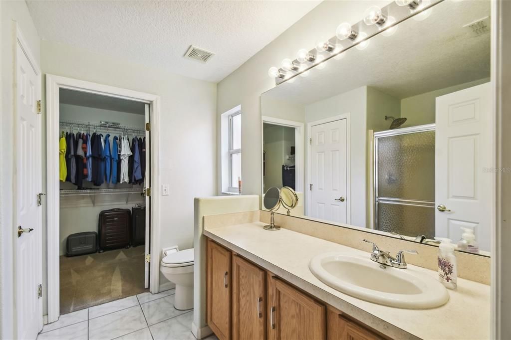 Master bath, walk-in closet