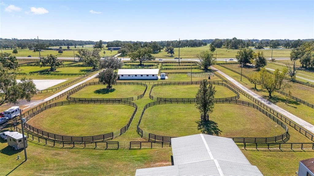 Aerial of Paddocks