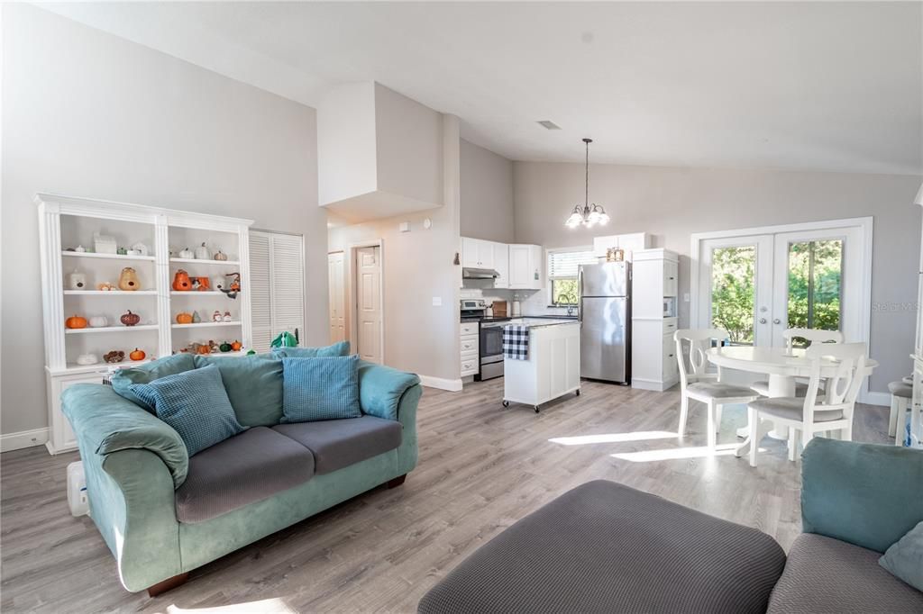 The open floor plan is ideal for entertaining and family gatherings.