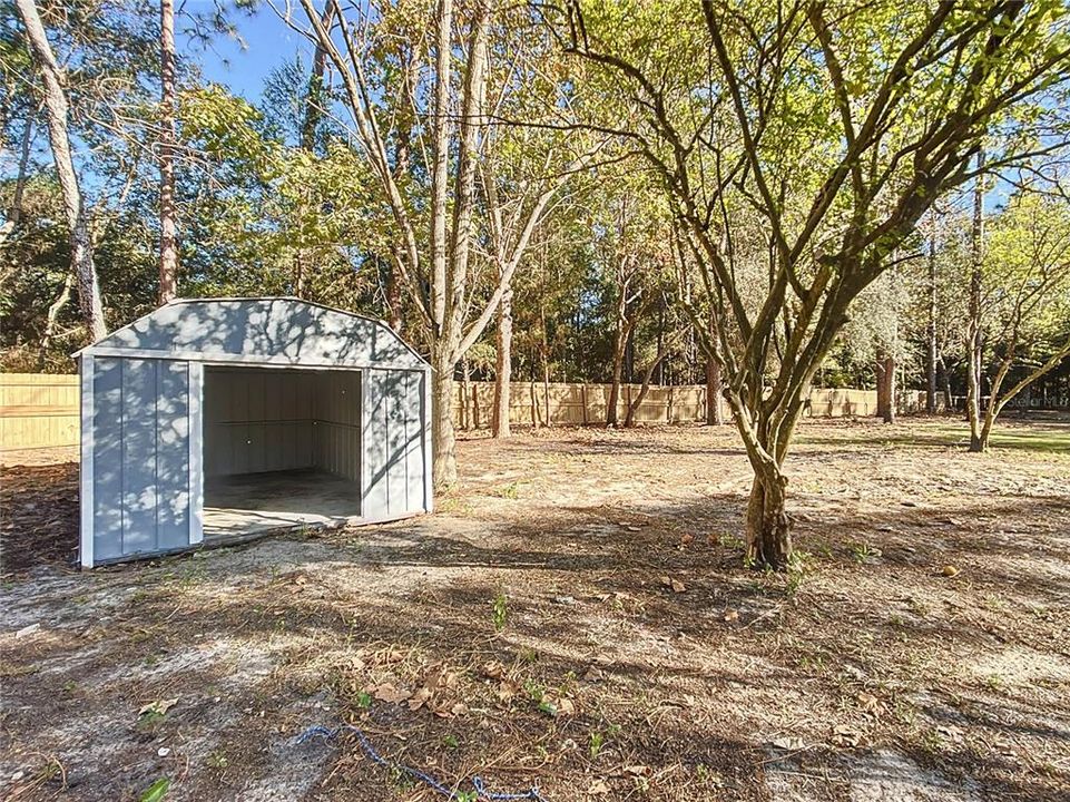 shed with concrete slab