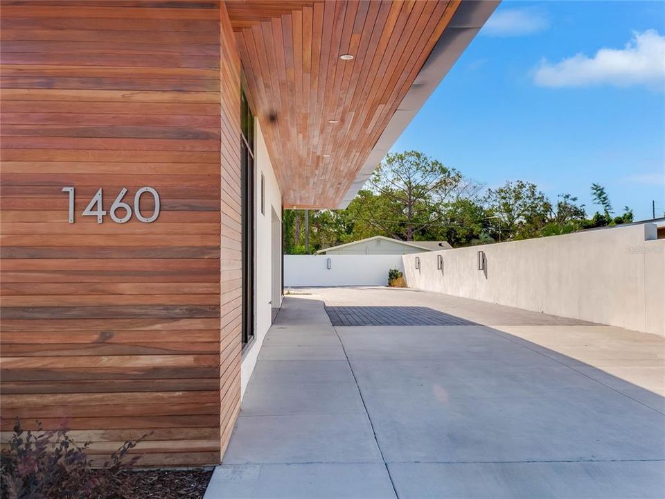 Private driveway entrance.