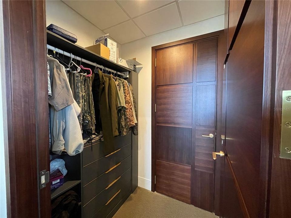 Private Executive office closet with private entry-exit.