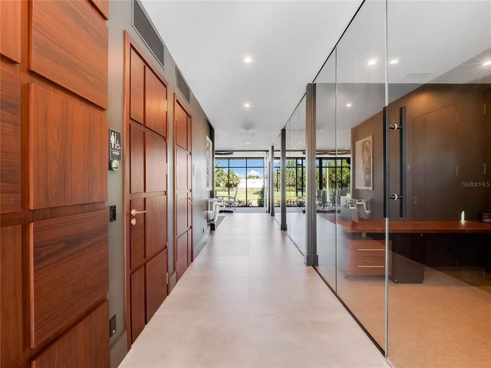 Impressive lobby hallway.