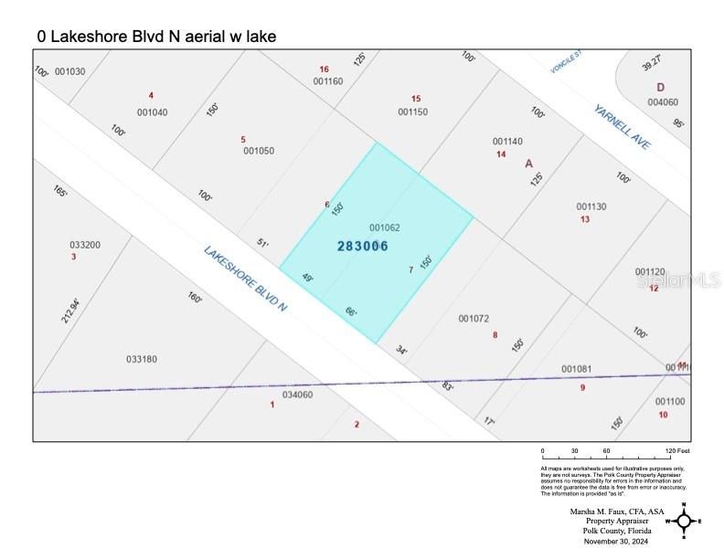 Plat map of 0 Lakeshore Blvd.