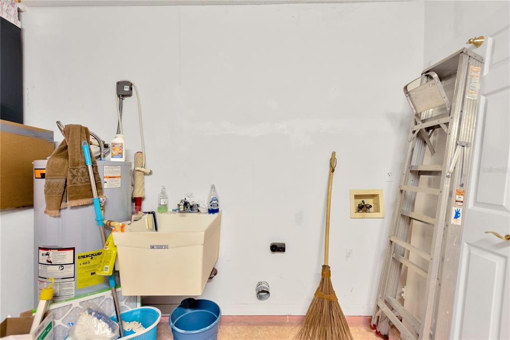 Laundry & Sink in Garage