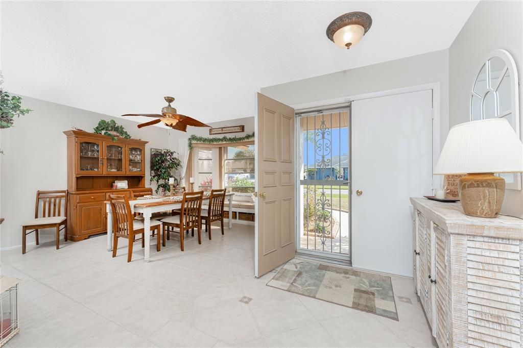 Double Doors Lead to Foyer and Dining Room