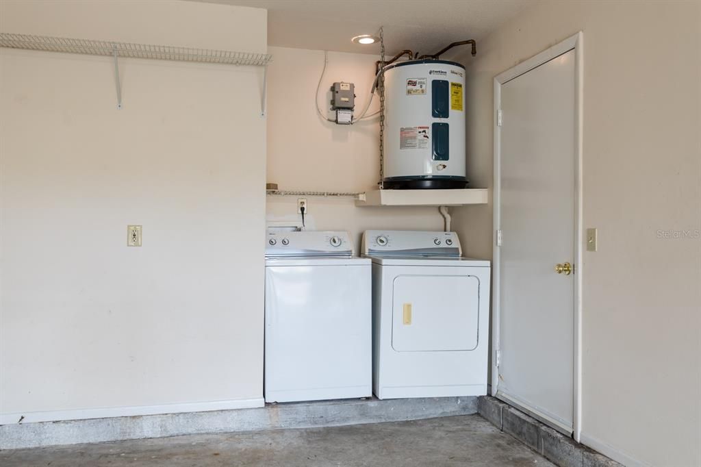 Washer and Dryer in a convenient spot.