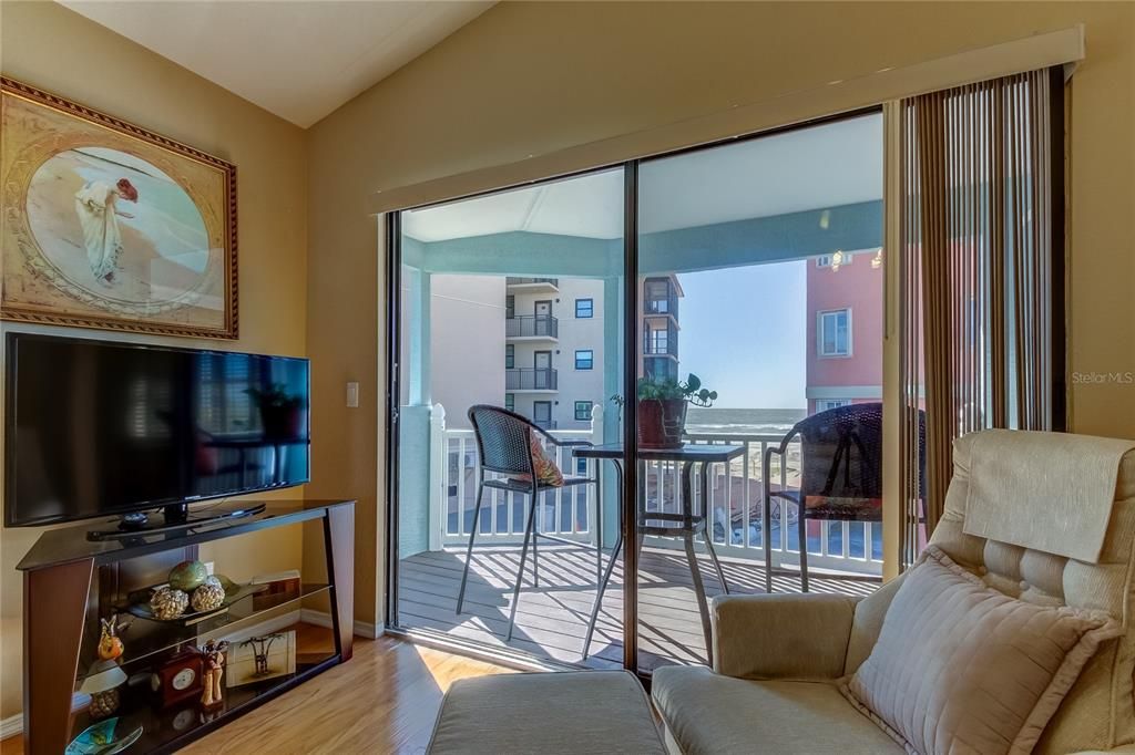 Upstairs primary bedroom with outstanding Gulf of Mexico views!