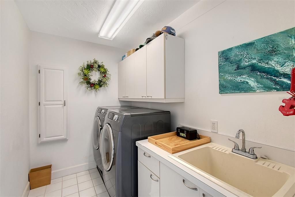 Laundry room on main living area.