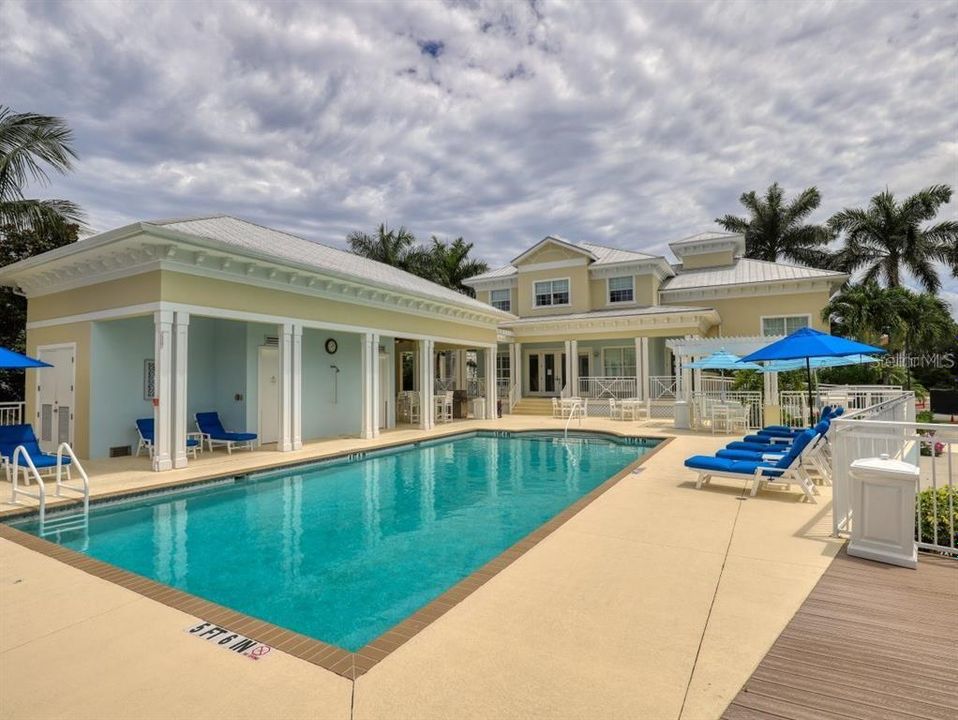 Dining area by pool