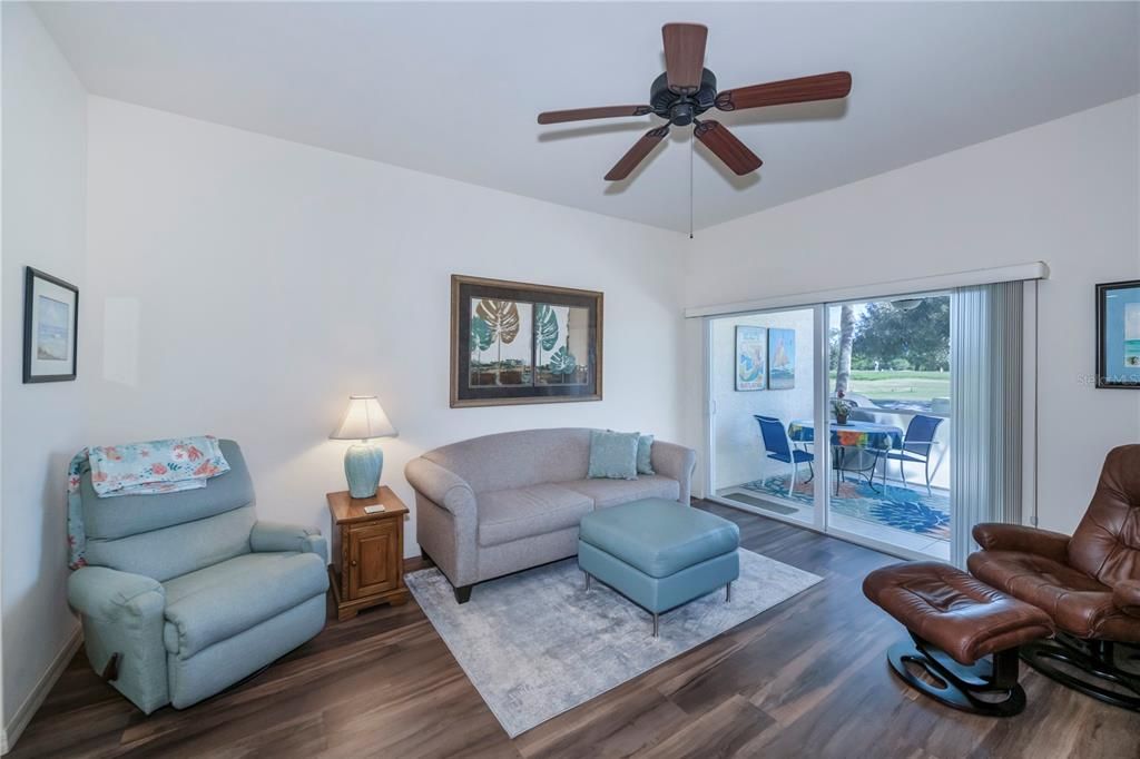 livingroom with sliders to the patio and endless views