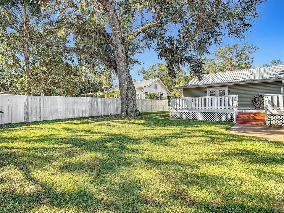 Large back yard