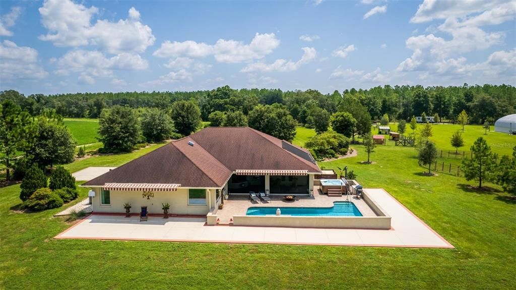 Main House Backyard, pool, spa