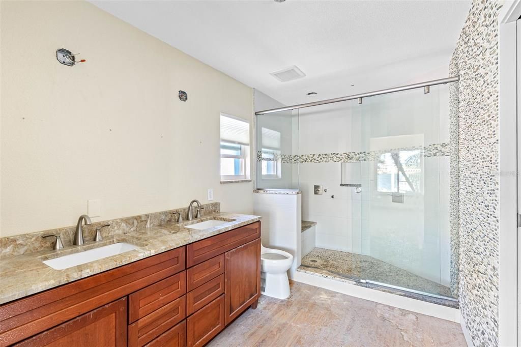 virtually staged master bath