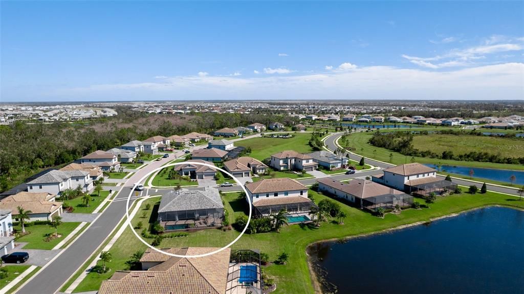 Aerial View of Rear of House