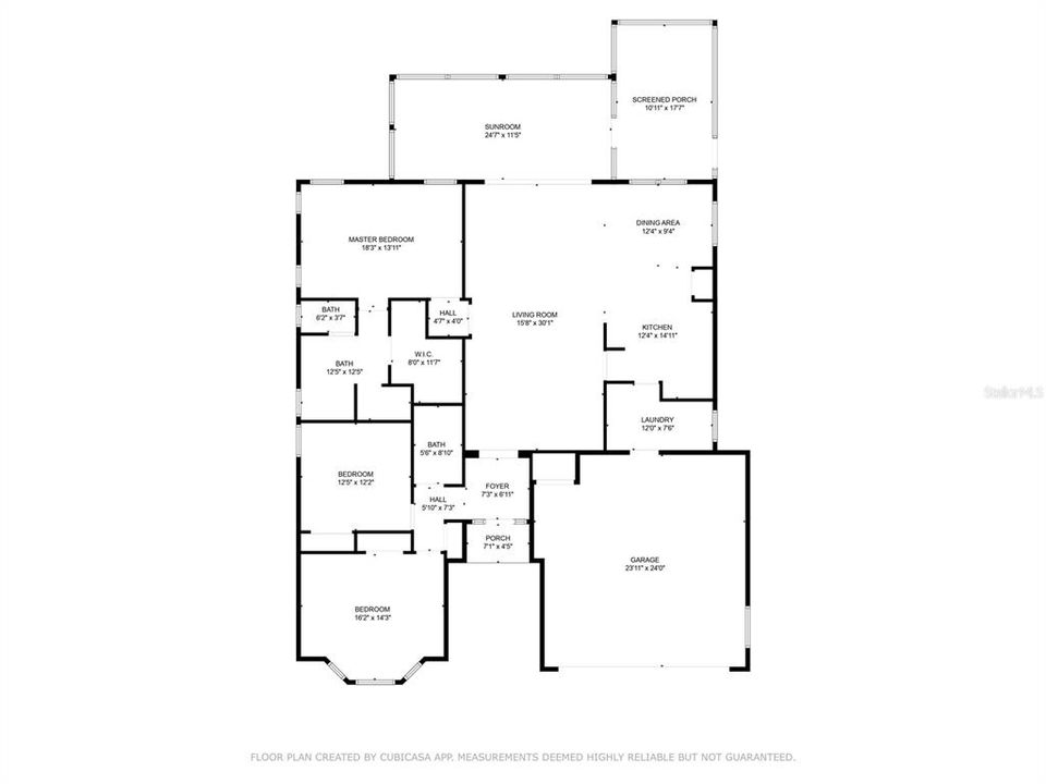 Floor plan with measurements