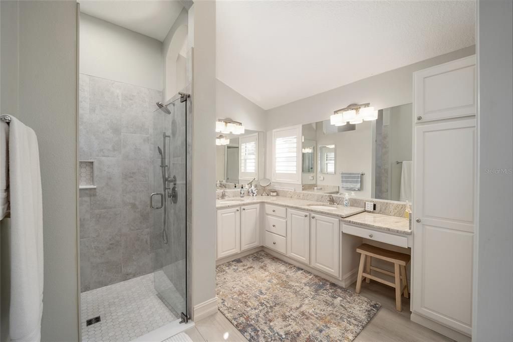 Enjoy the luxury of granite in your primary bathroom