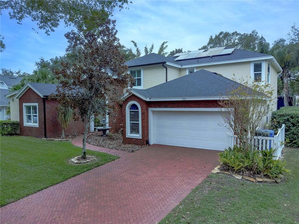 brick front & matching driveway