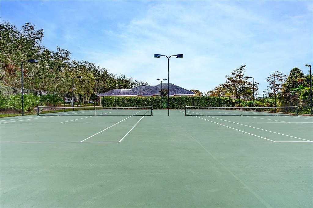 lighted tennis courts