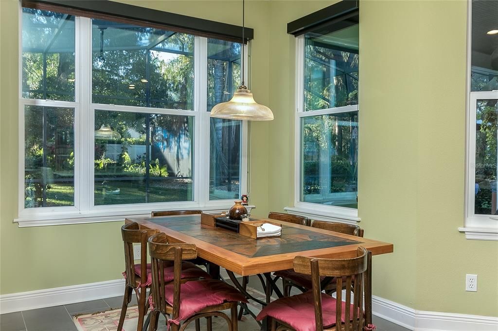 eating area adjacent to kitchen