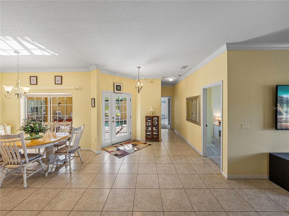 Dining room and foyer with hallway