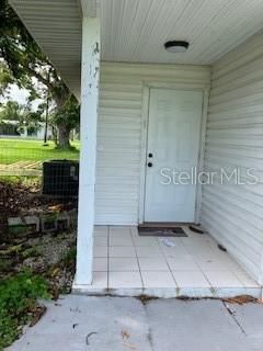 Entrance to the kitchen from the backyard